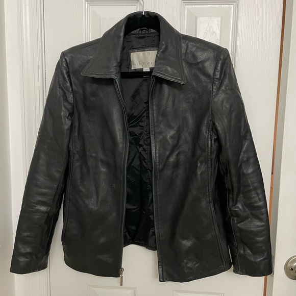 Nine West Jackets & Blazers - Nine West Black 100% Leather Jacket Women’s Size S